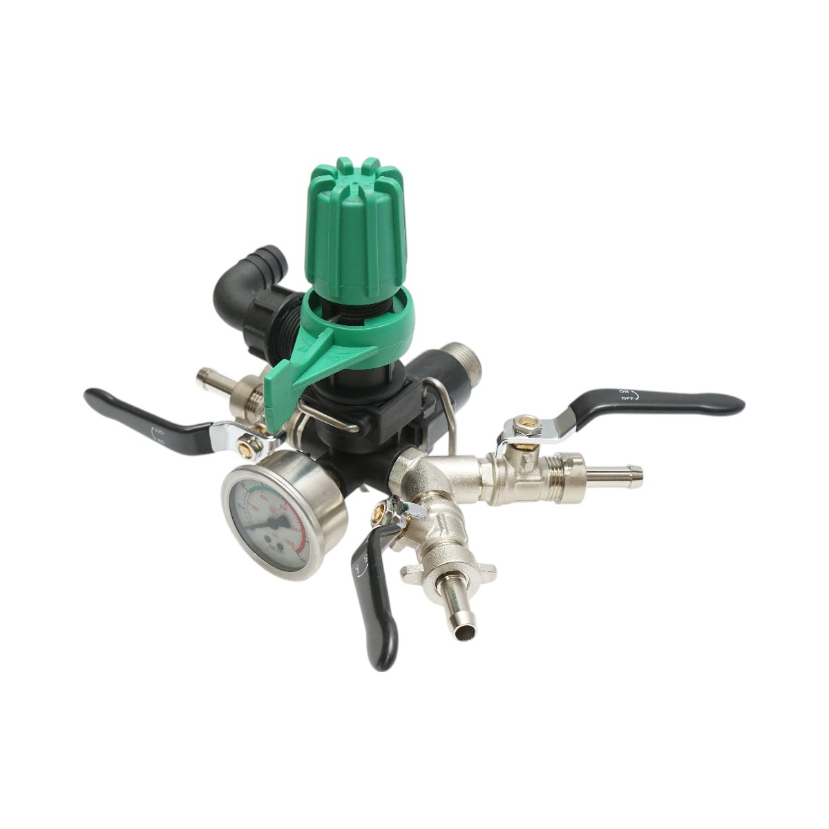 Distribuitor cu 3 cai pentru erbicidator, manometru cu glicerina 1000 PSI